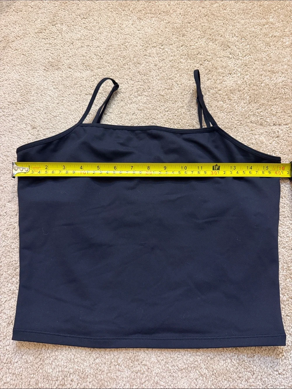 ALO Yoga Black Slim Spaghetti-Strap Camisole Crop Tank Size Large